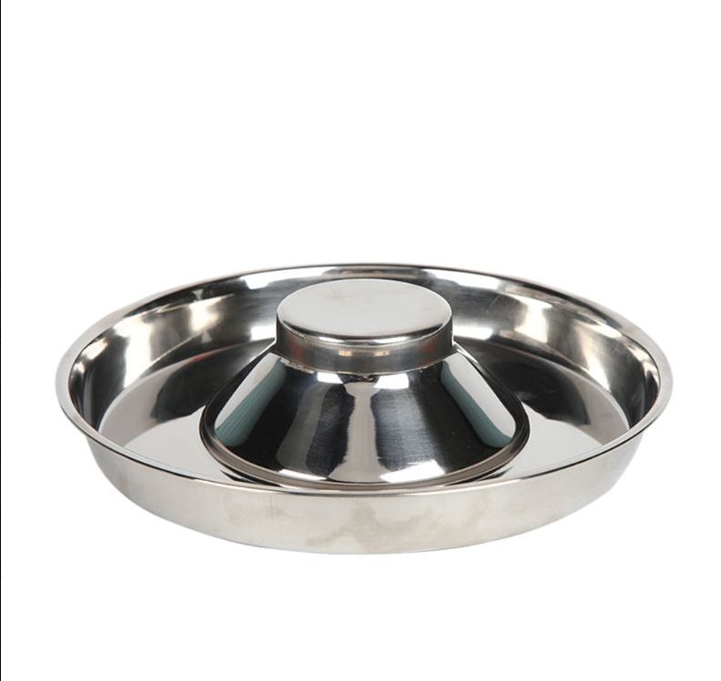 Pet Stainless Steel Dog Bowl Puppy Litter Food Feeding Dish Weaning Silver Stainless Feeder Water Bowl Pets Feeder Bowl